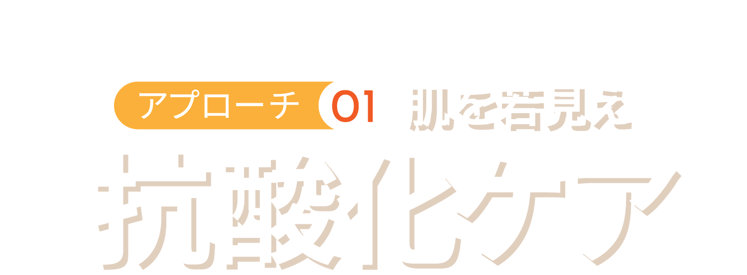 アプローチ 01肌を若見え抗酸化ケア